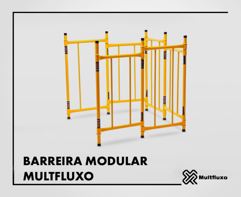 Barreira Modular Multfluxo: Resistência em Aço e Praticidade na Proteção Coletiva